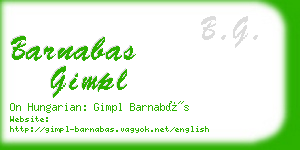 barnabas gimpl business card